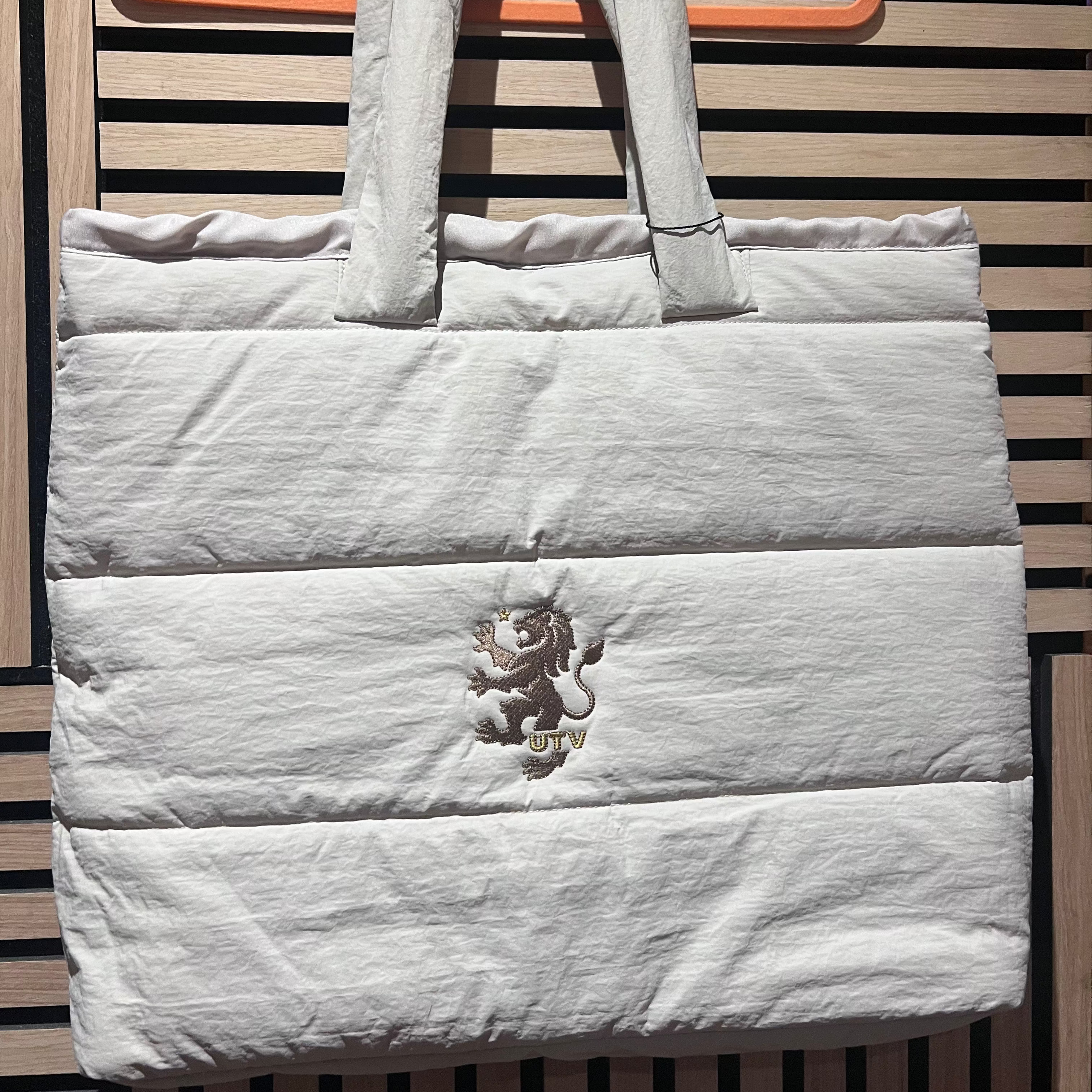 Quilted Tote Bag with your choice of logo.